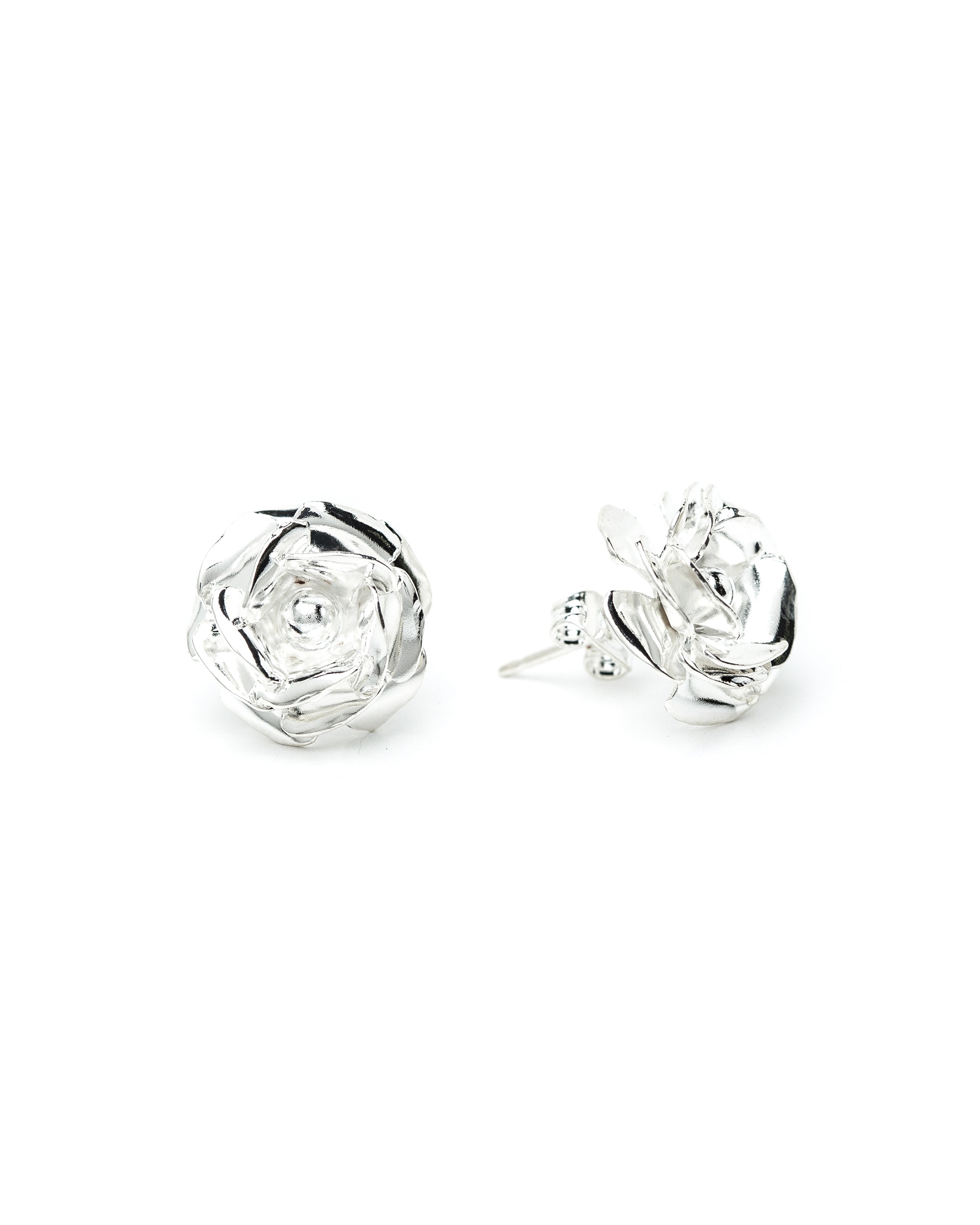 Boucles d'Oreilles Puces Aglaé Argent Fleurs Boucles d'Oreilles Monsieur Simone