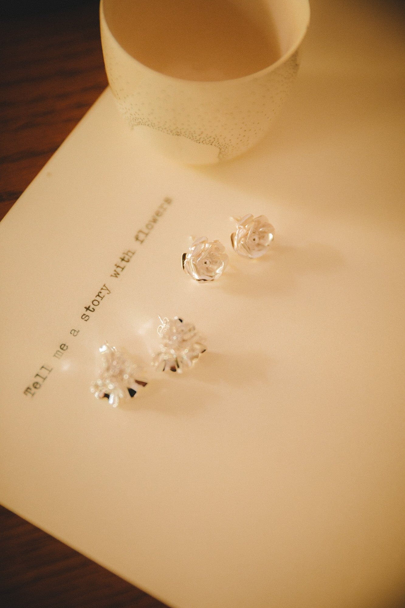 Boucles d'Oreilles Puces Aglaé Argent Fleurs Boucles d'Oreilles Monsieur Simone