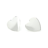 Boucles d'Oreilles Puces Aphrodite Argent Coeur Boucles d'Oreilles Monsieur Simone