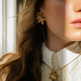 Boucles d'Oreilles Puces Chloris Argent Fleurs Boucles d'Oreilles Monsieur Simone