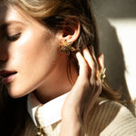 Boucles d'Oreilles Puces Chloris Or Fleurs Boucles d'Oreilles Monsieur Simone