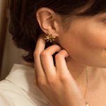 Boucles d'Oreilles Puces Éos Argent Soleils Boucles d'Oreilles Monsieur Simone