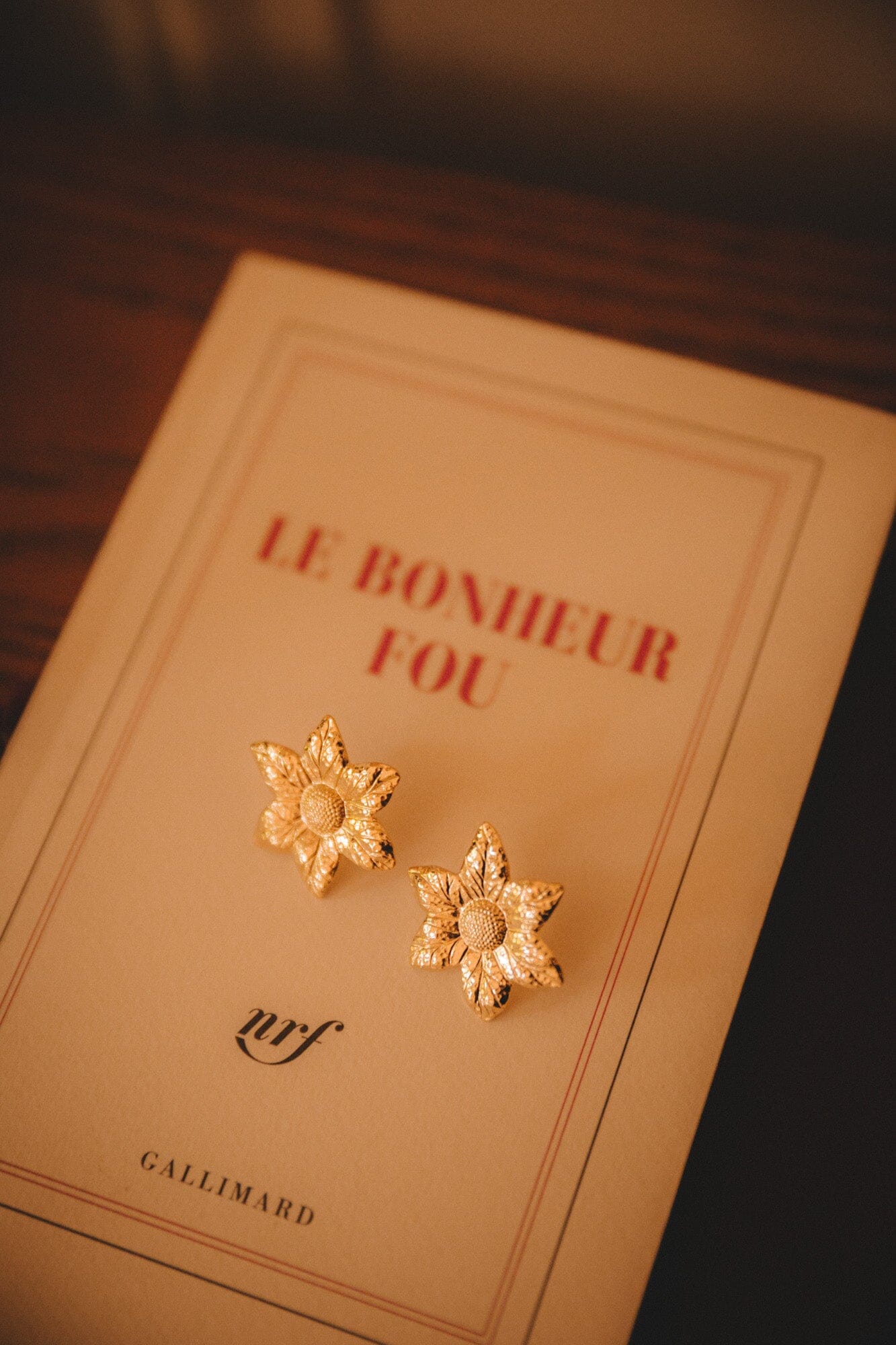 Boucles d'Oreilles Puces Hespéris Or Fleurs Boucles d'Oreilles Monsieur Simone