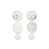 Boucles d'Oreilles Puces Pendantes Hestia Argent Ronds Martelés Boucles d'Oreilles Monsieur Simone