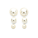 Boucles d'Oreilles Puces Pendantes Nélya Argent Perles Boucles d'Oreilles Monsieur Simone