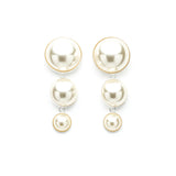 Boucles d'Oreilles Puces Pendantes Nélya Argent Perles Boucles d'Oreilles Monsieur Simone