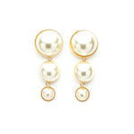 Boucles d'Oreilles Puces Pendantes Nélya Or Perles Boucles d'Oreilles Monsieur Simone