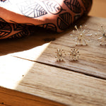 Boucles d'Oreilles Puces Rhéa Argent Flocons Boucles d'Oreilles Monsieur Simone