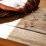 Boucles d'Oreilles Puces Rhéa Argent Flocons Boucles d'Oreilles Monsieur Simone