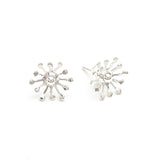 Boucles d'Oreilles Puces Rhéa Argent Flocons Boucles d'Oreilles Monsieur Simone