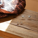 Boucles d'Oreilles Puces Rhéa Argent Flocons Boucles d'Oreilles Monsieur Simone