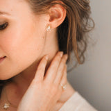 Boucles d'Oreilles Puces Rhéa Argent Flocons Boucles d'Oreilles Monsieur Simone
