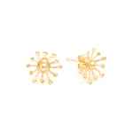 Boucles d'Oreilles Puces Rhéa Or Flocons Boucles d'Oreilles Monsieur Simone
