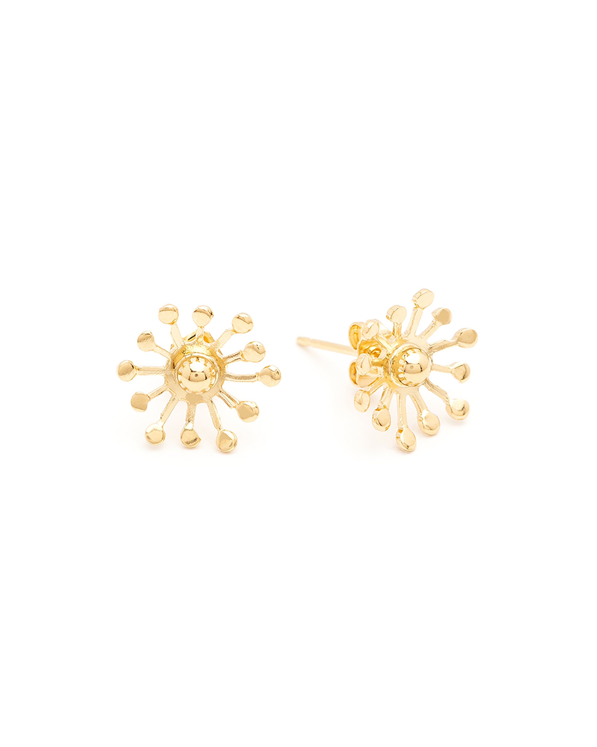 Boucles d'Oreilles Puces Rhéa Or Flocons Boucles d'Oreilles Monsieur Simone