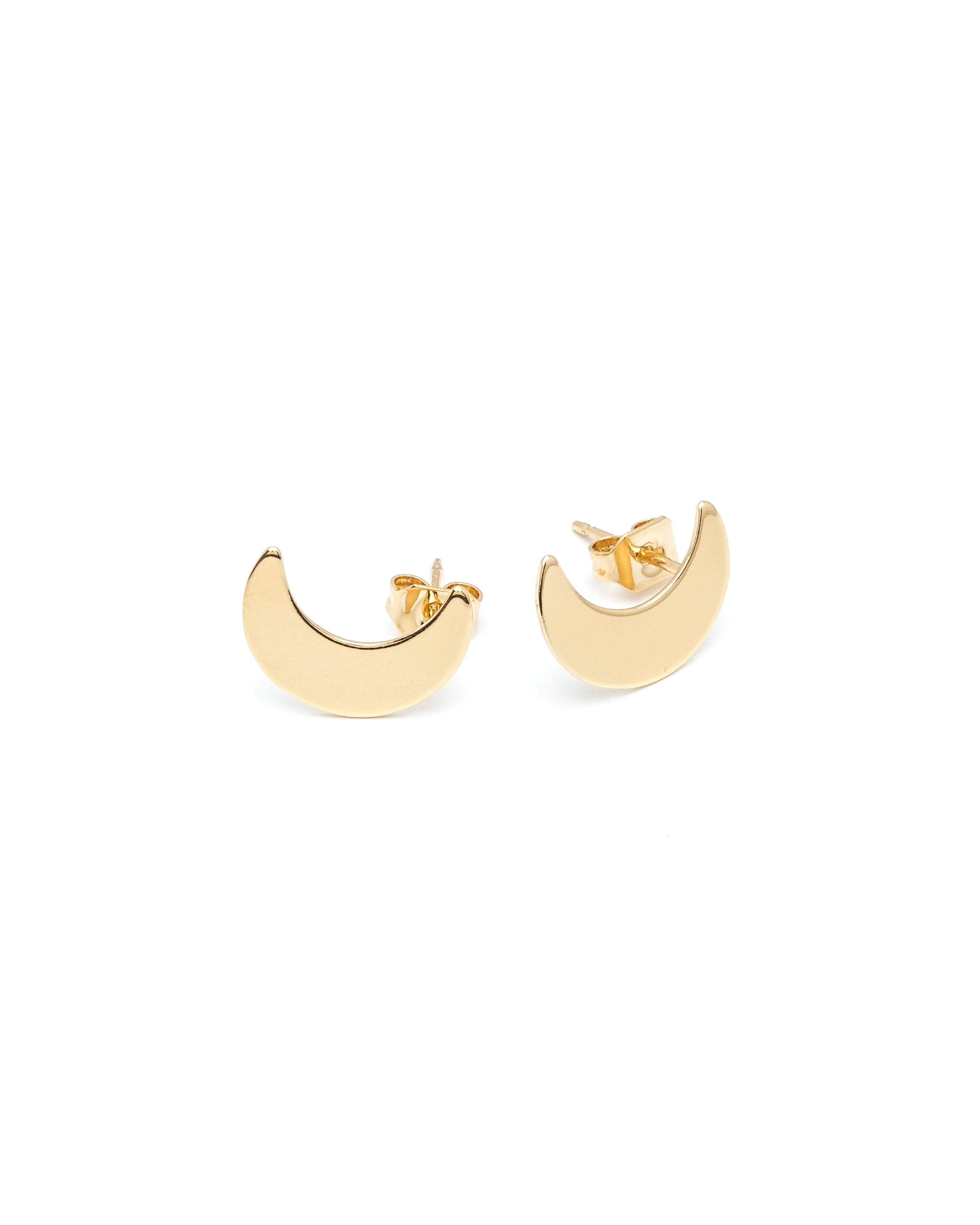Boucles d'Oreilles Puces Séléné Or Lunes Boucles d'Oreilles Monsieur Simone