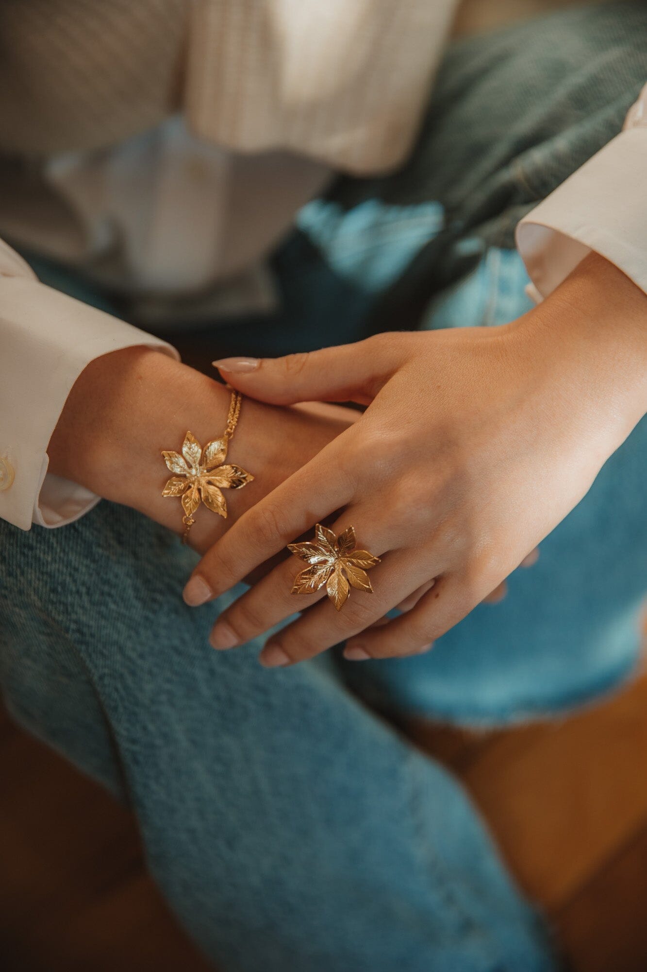 Bracelet Chloris Or Fleur Bracelets Monsieur Simone