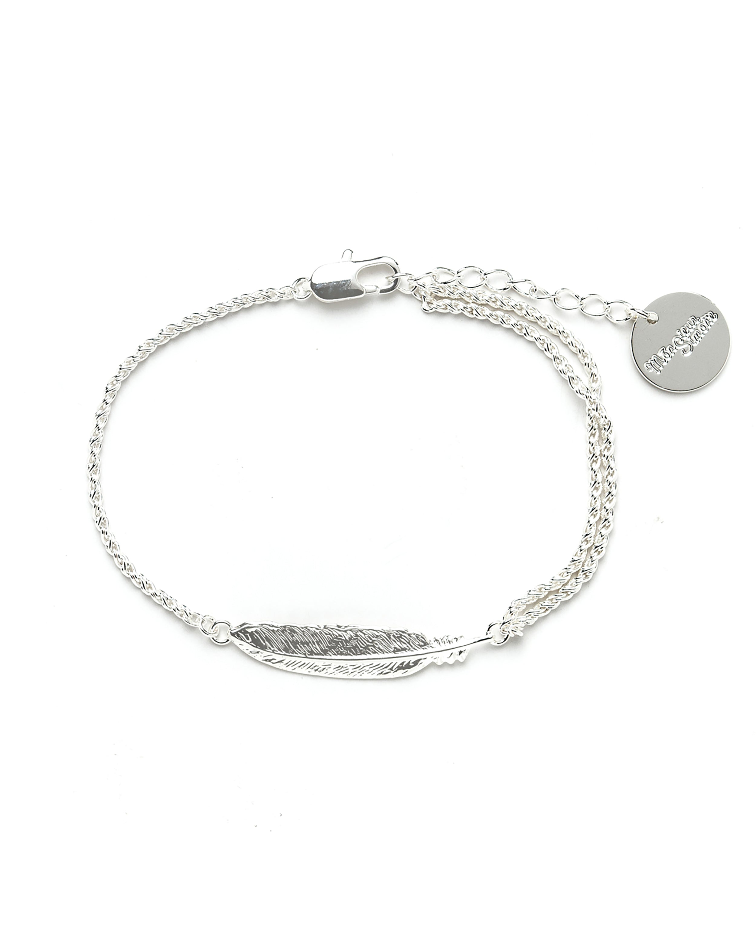 Bracelet Phébé Argent Plume Bracelets Monsieur Simone