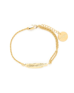 Bracelet Phébé Or Plume Bracelets Monsieur Simone