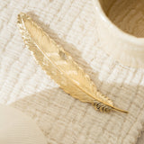 Broche Phébé Or Plume Accessoires Monsieur Simone