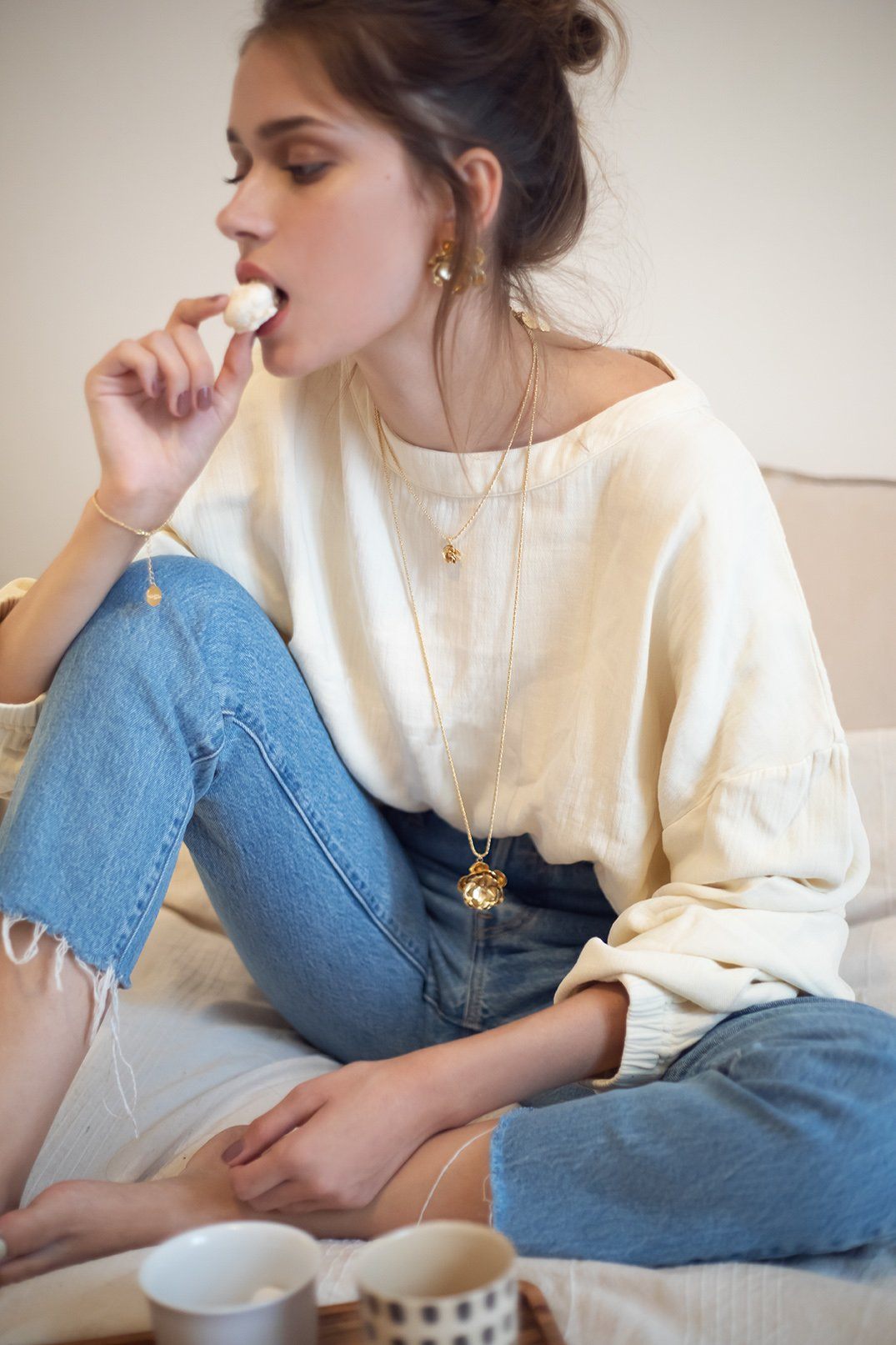 Collier Aglaé Or Fleur Colliers Monsieur Simone
