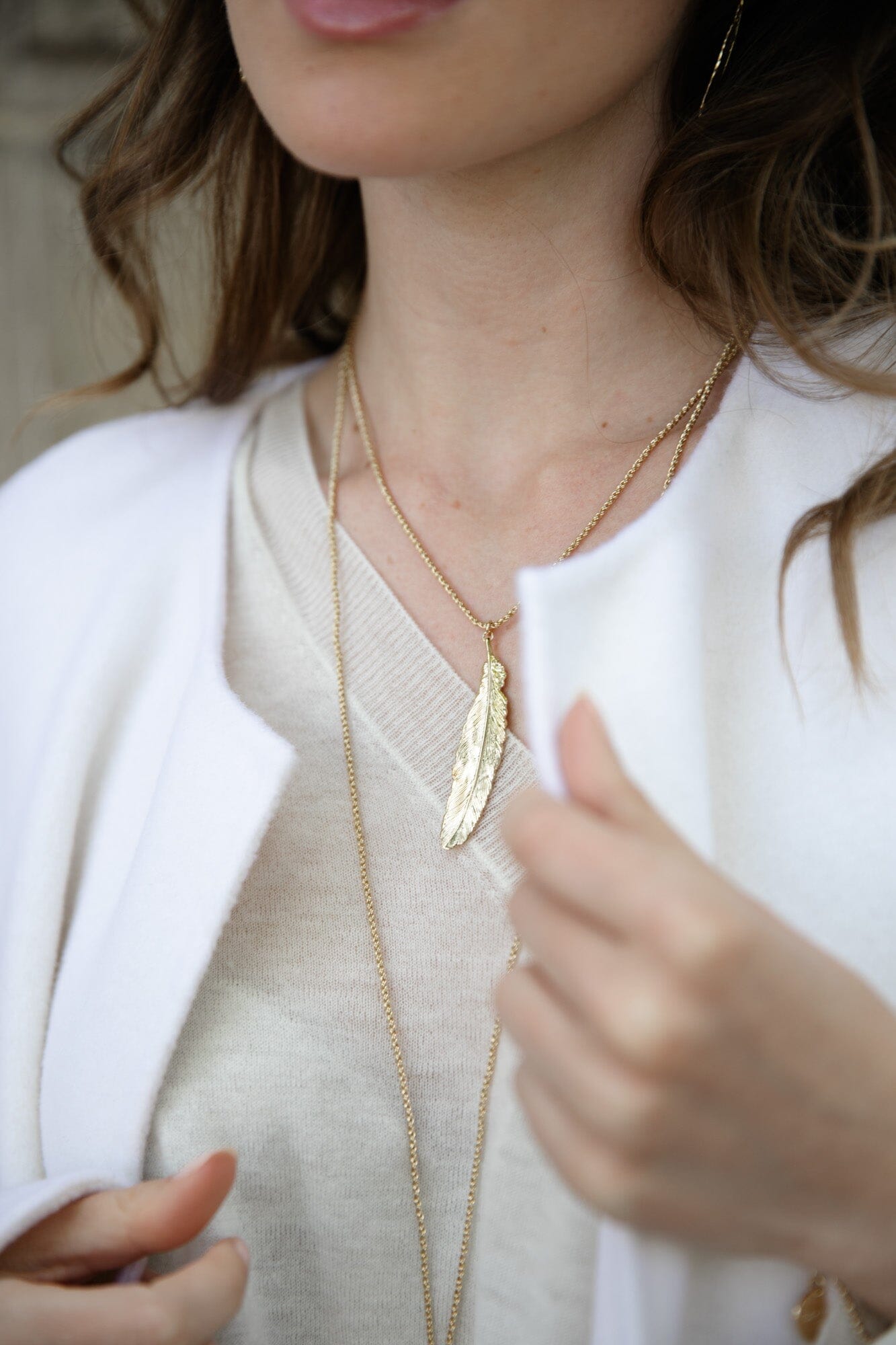Collier Phébé Argent Plume Colliers Monsieur Simone