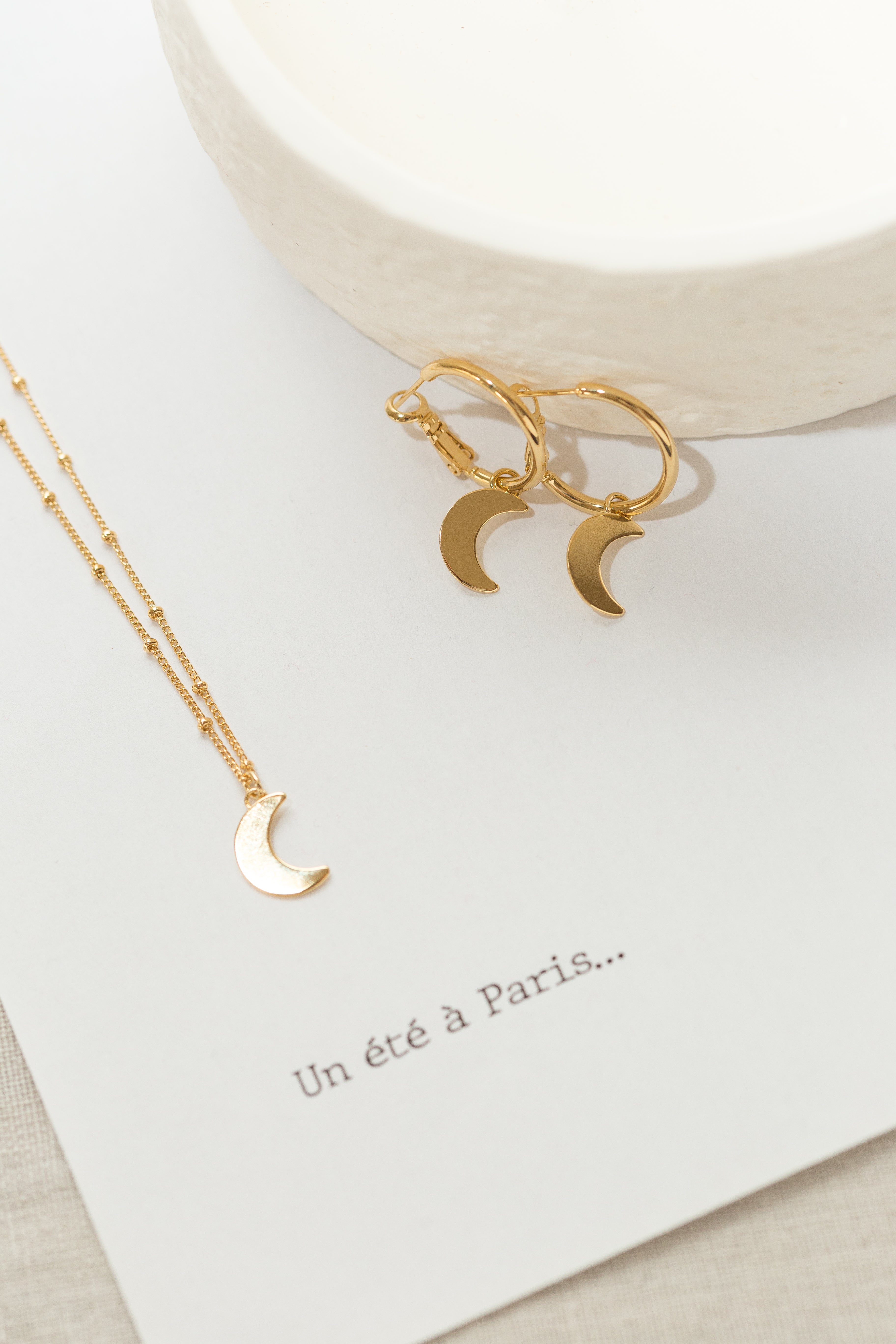Collier Séléné Or Lune Colliers Monsieur Simone