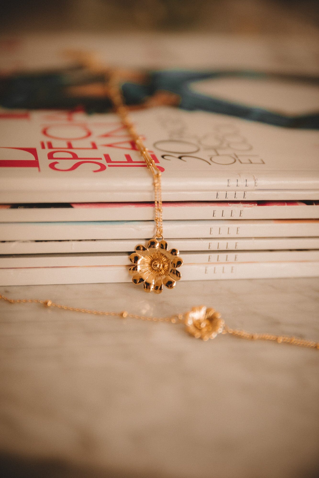 Collier Théia Or Fleur Colliers Monsieur Simone