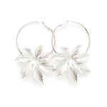 Créoles Chloris Argent Fleurs Boucles d'Oreilles Monsieur Simone