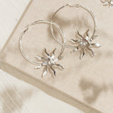 Créoles Éos Argent Soleils Boucles d'Oreilles Monsieur Simone