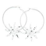 Créoles Éos Argent Soleils Boucles d'Oreilles Monsieur Simone