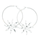 Créoles Éos Argent Soleils Boucles d'Oreilles Monsieur Simone