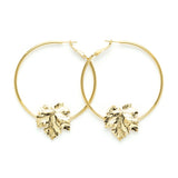 Créoles Héra Or Feuilles Boucles d'Oreilles Monsieur Simone