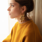 Créoles Hespéris Argent Fleurs Boucles d'Oreilles Monsieur Simone