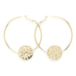 Créoles Hestia Or Ronds Martelés Boucles d'Oreilles Monsieur Simone