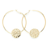 Créoles Hestia Or Ronds Martelés Boucles d'Oreilles Monsieur Simone