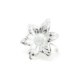 Maxi Bague Hespéris Argent Fleur Ajustable Bagues Monsieur Simone