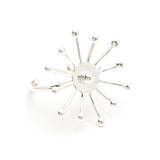 Maxi Bague Rhéa Argent Flocon Ajustable Bagues Monsieur Simone