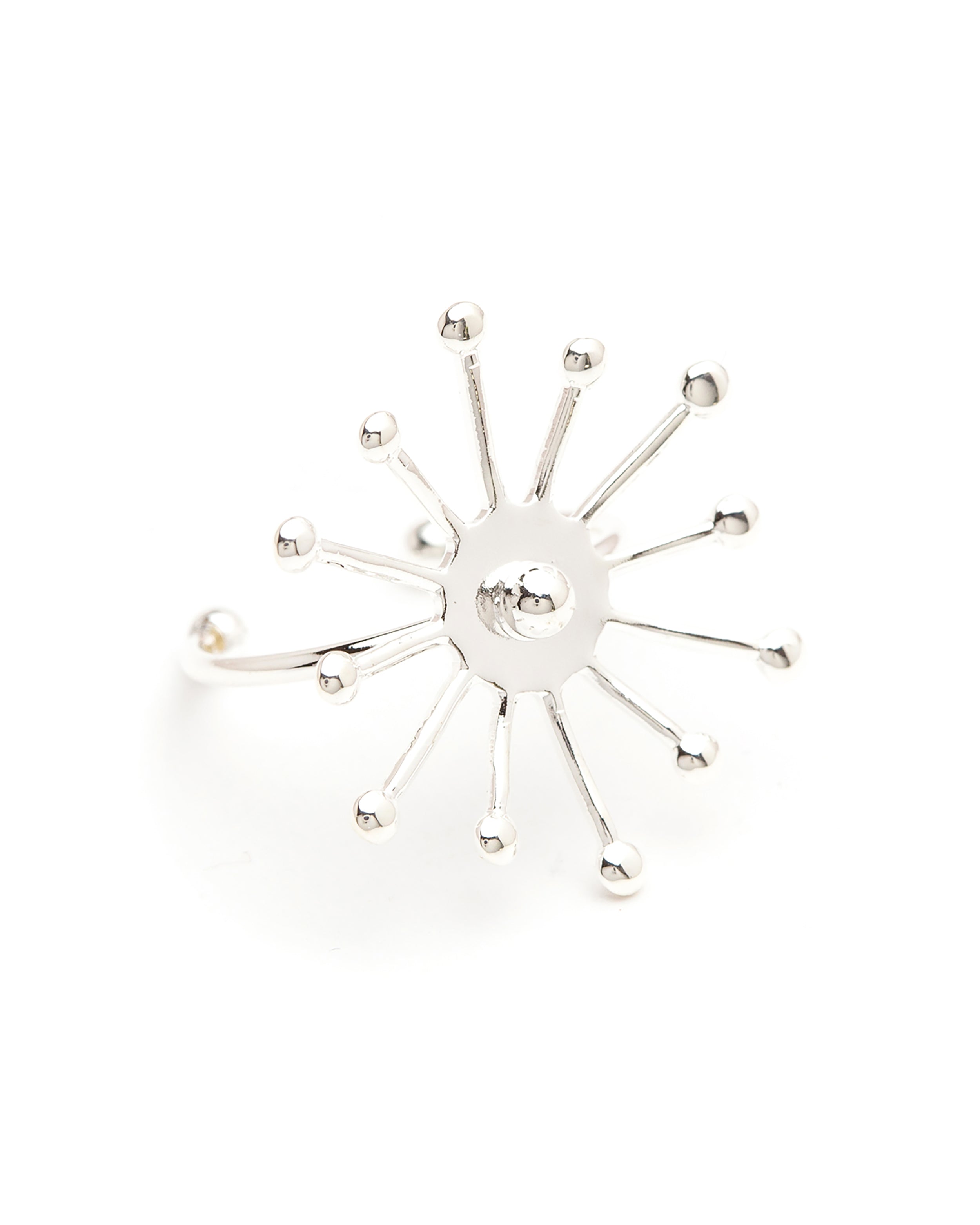 Maxi Bague Rhéa Argent Flocon Ajustable Bagues Monsieur Simone