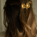 Maxi Barrette Aglaé Or Fleurs Accessoires Monsieur Simone