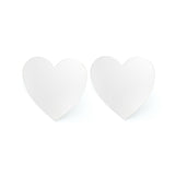 Maxi Boucles d'Oreilles Puces Aphrodite Argent Coeur Boucles d'Oreilles Monsieur Simone