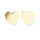 Maxi Boucles d'Oreilles Puces Aphrodite Or Coeur Boucles d'Oreilles Monsieur Simone