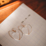 Maxi Boucles d'Oreilles Puces Aura Argent Coeur Boucles d'Oreilles Monsieur Simone