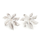 Maxi Boucles d'Oreilles Puces Chloris Argent Fleurs Boucles d'Oreilles Monsieur Simone