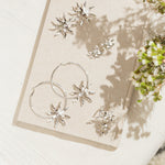 Maxi Boucles d'Oreilles Puces Éos Argent Soleils Boucles d'Oreilles Monsieur Simone