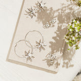 Maxi Boucles d'Oreilles Puces Éos Argent Soleils Boucles d'Oreilles Monsieur Simone