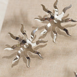 Maxi Boucles d'Oreilles Puces Éos Argent Soleils Boucles d'Oreilles Monsieur Simone