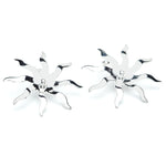 Maxi Boucles d'Oreilles Puces Éos Argent Soleils Boucles d'Oreilles Monsieur Simone