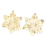 Maxi Boucles d'Oreilles Puces Hespéris Or Fleurs Boucles d'Oreilles Monsieur Simone