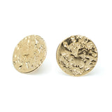 Maxi Boucles d'Oreilles Puces Hestia Or Ronds Martelés Boucles d'Oreilles Monsieur Simone
