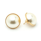 Maxi Boucles d'Oreilles Puces Nélya Or Perles Boucles d'Oreilles Monsieur Simone